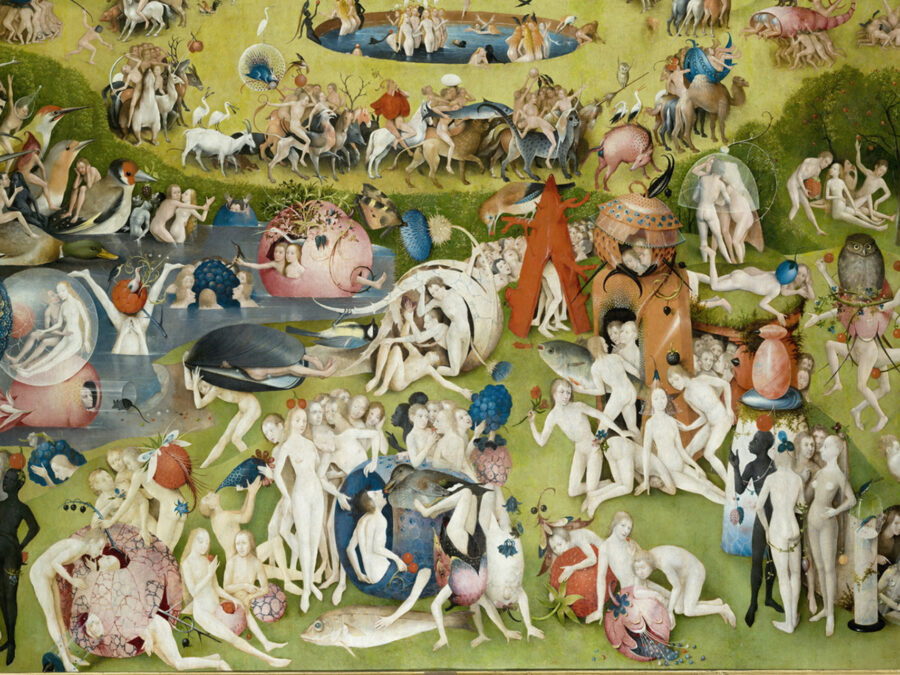 Detalle de "El jardín de las Deliciias", de El Bosco (Museo del Prado de Madrid)